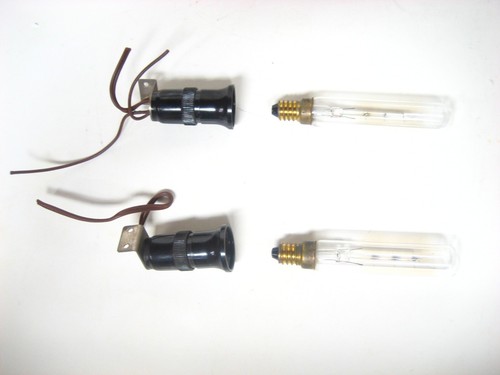 Grundig Majestic Console Light Sockets & Bulbs For Turntable Area, Working