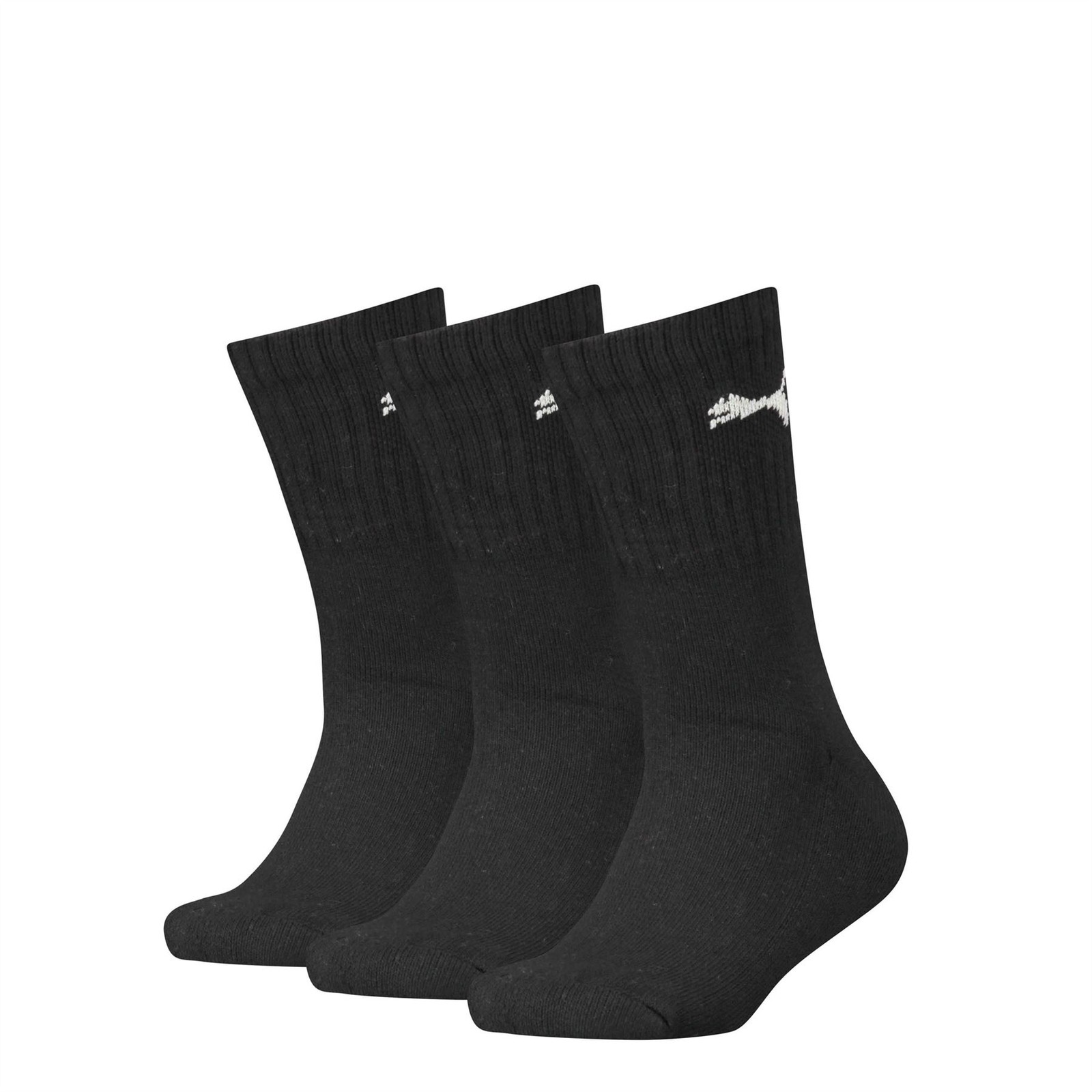 Puma Crew Socks Junior (3 Pairs) 12-2 Black - Image 2