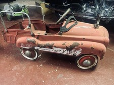 Burns Novelty #287 Fire Truck Pedal Car By Gearbox