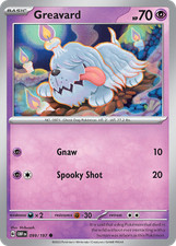 Greavard 099/197 Obsidian Flames Common Pokemon NM/M