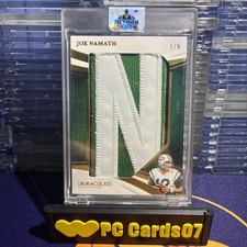 2025 Panini Immaculate Joe Namath Nameplate Nobility Patch 1/6 HOT! PLAYER USED