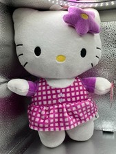 Hello Kitty Sanrio Gingham Plaid dress Plush 2012 NWT NEW