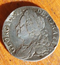 1758 George 11 Silver Shilling Coin
