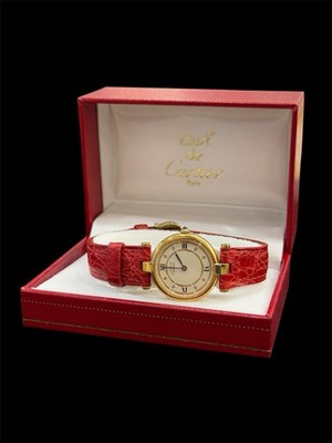 Cartier Must de Cartier Vendome Vermerk 26mm Damenuhr 925 Vergoldet