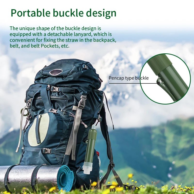 4000L Water Purification Filtration Portable Camping Filter 480ml ...