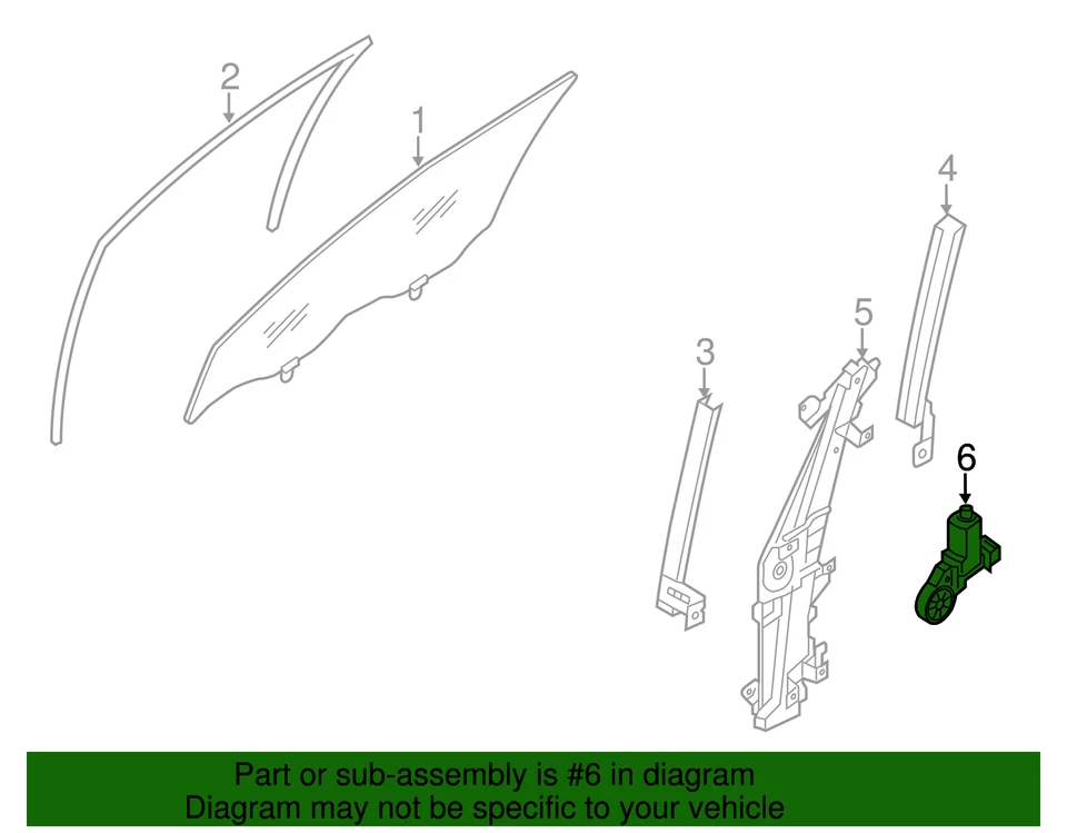 Genuine Nissan Rogue 14-21 (NON SELECT MODELS) Front Passenger Window Motor 8073 - Image 2 of 3