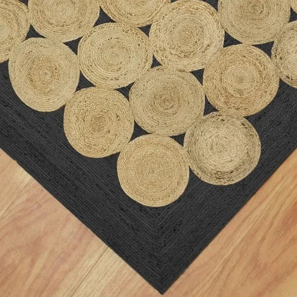 Eco Friendly Jute Braided Rug Handmade Farmhouse Bohemian Rustic 5x8 6x9 Carpet - Image 4 of 4