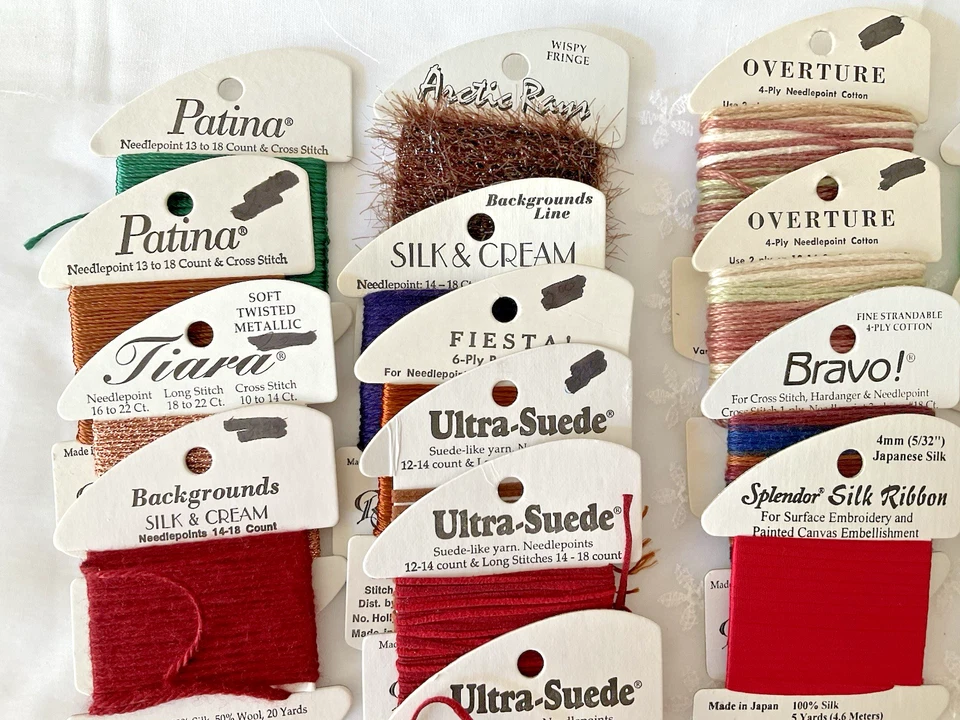 Needlepoint Embroidery Thread Lot of 17 Asst Brands Rainbow Gallery Fall Colors - Image 2 of 4