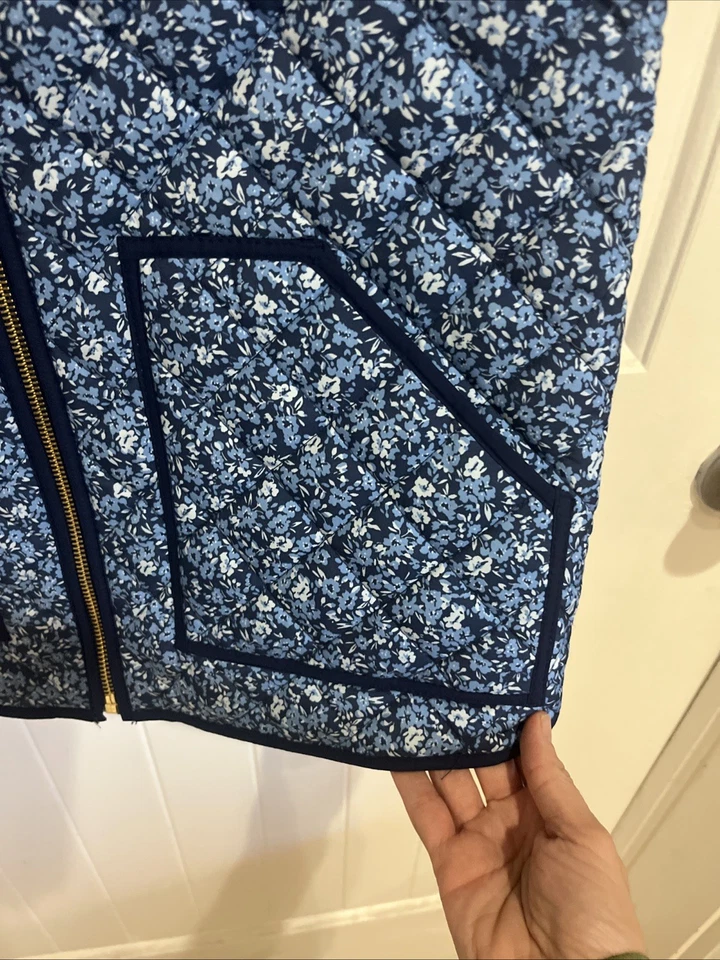 Chaleco Floral Azul Marino Crewcuts Talla XL NUEVO CON ETIQUETAS Primavera Otoño Clásico Preppy Niñas NUEVO RARO Foto 4 de 4