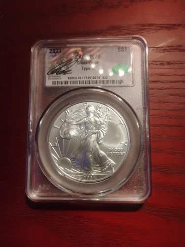 2021 $1 CAC MS70 SILVER EAGLE Signed.