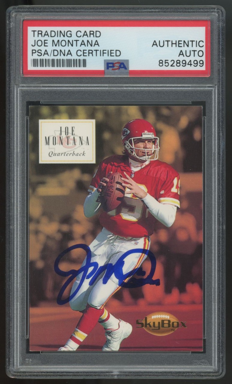 1994 Skybox Premium Joe Montana Signed Auto PSA/DNA Certified Authentic #75