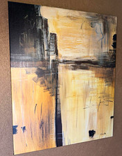 Pulliam Signed Symphony & Harmony Abstract Canvas Painting, Unframed EUC 30x24