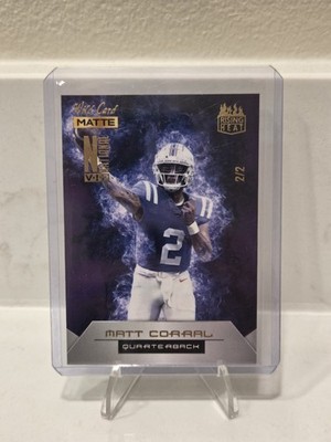 Matt Corral 2022 Wild Card Matte RHN-16 Rising Heat National VIP SP #2/2 Jersey 