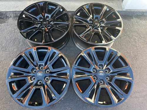 20 FORD F150 EXPEDITION BLACK LIMITED TREMOR OEM PLATINUM WHEELS RIMS 6X135