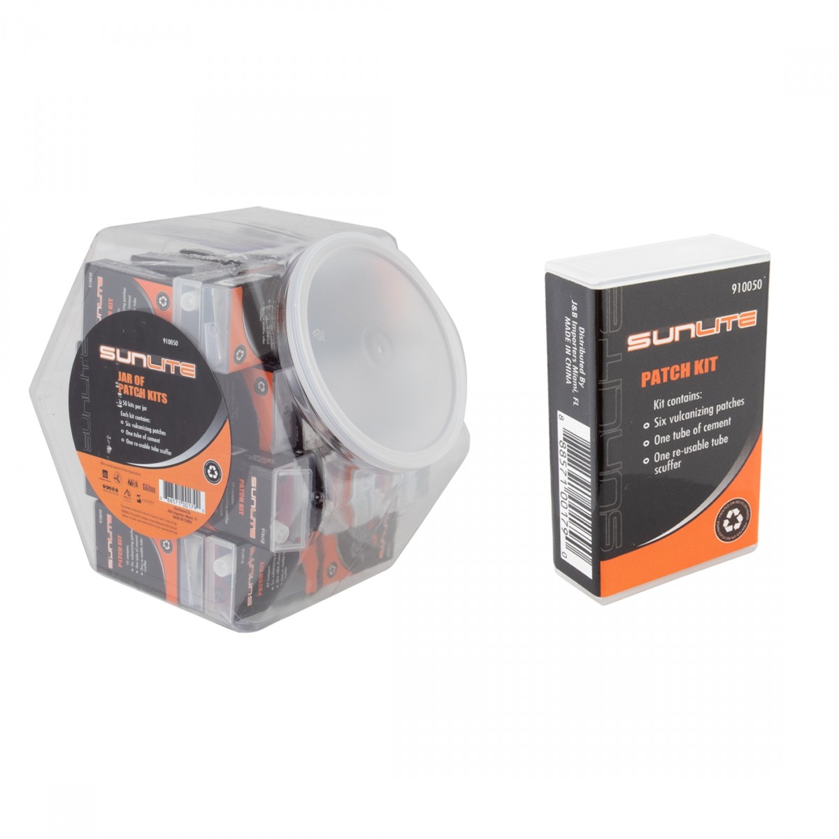Комплект для ремонта велосипедных шин Sunlite на 50 пластырей с вулканизирующими пластырями и цементом 19190₽
