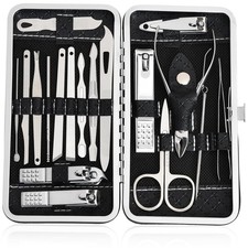19 in 1 Manicure Set  Nail Clippers Kit, Professional Stainless Steel Groomi...