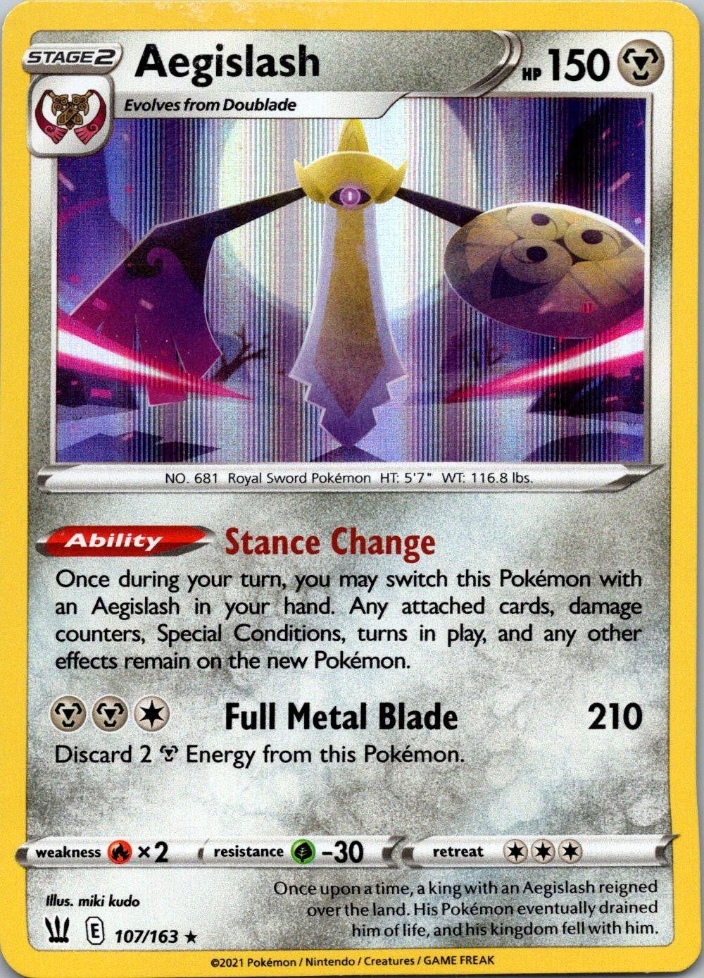 AEGISLASH 107/163 HOLO BATTLE STYLES POKEMON NM