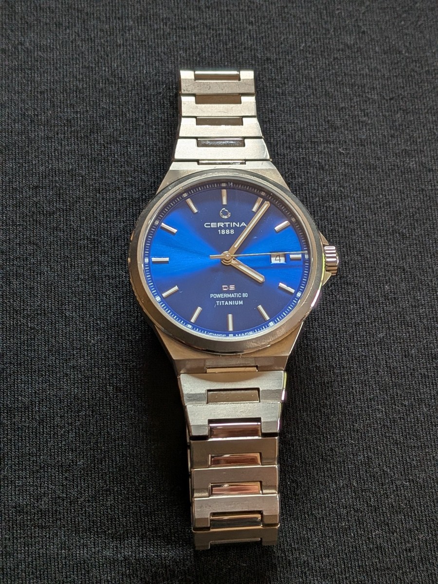Certina DS-7 Powermatic 80 | Titanium Blue Dial Wristwatch