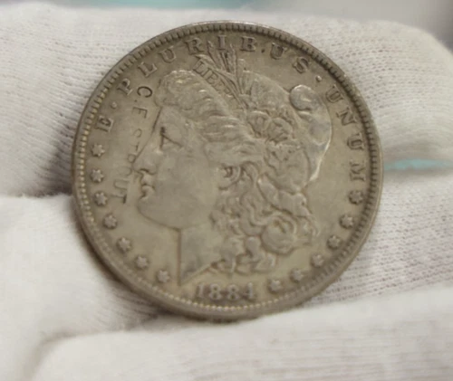 Counterstamped 1884  US Morgan Silver Dollar $1