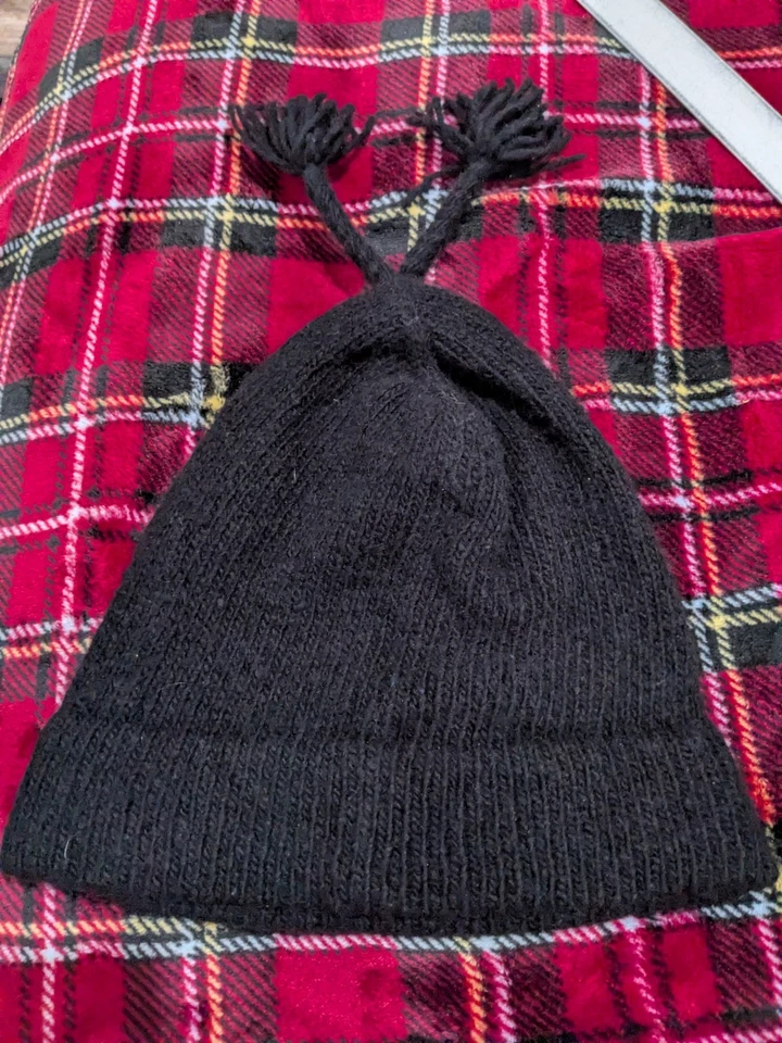 De colección Años 90 Polo Ralph Lauren Bandera Americana Mezcla de Lana Tejido Gorro Sombrero Borlas Foto 3 de 4