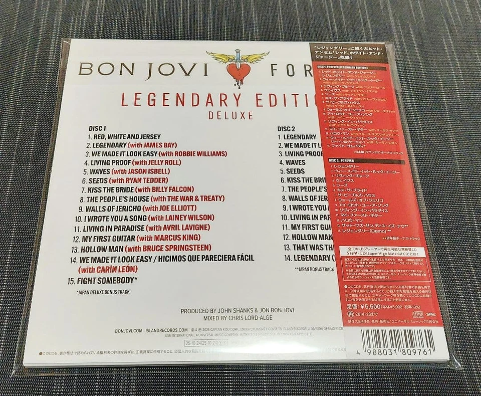 5ET BON JOVI FOREVER LEGENDARY EDITION Deluxe 2 SHM CD EP Size Japan - Image 3 of 4
