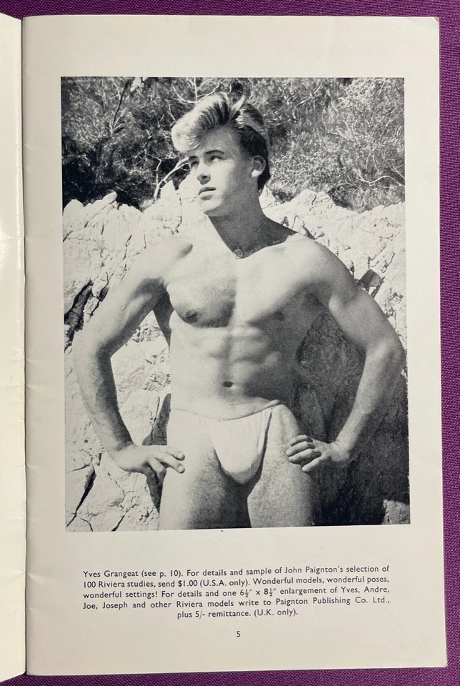 GAY: vtg 1958 Euro digest mag Physique of the Week: MAN-IFIQUE #8 John Paignton - Image 3 of 4