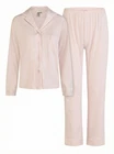 by Louise Womens Pyjamas Sleepwear Button Down Set Long Pink