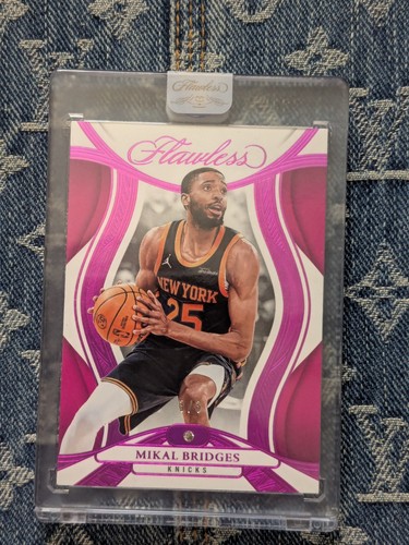2024-25 Panini Flawless Mikal Bridges Fuchsia 3/3 eBay 1/1 RARE Knicks SEALED 