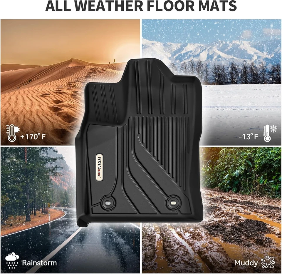 Tapetes de assoalho YITAMOTOR compatíveis com Toyota Tundra cabine dupla 2026 2025-2022, Custom Fi - Imagem 2 de 4