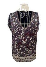 Promod Exclusive Blouse Cottagecore Size 14 Blue Multicoloured Smart Casual