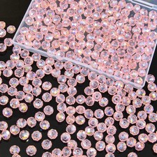 Crystal Glass Beads 10mm Pink Round 220pcs For Jewelry Making Bracelet