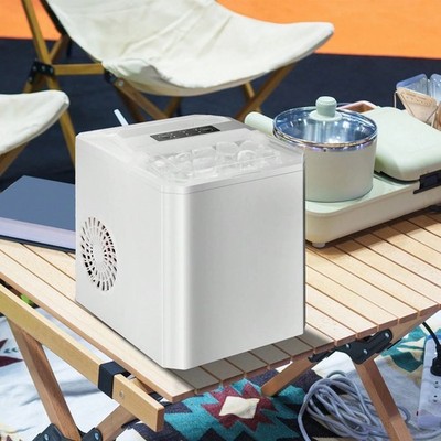 Countertop Ice Maker 26lbs 2 Sizes Bullet Ice Self-Cleaning for Home Office NEW