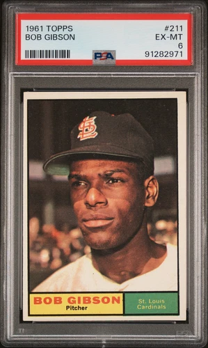 1961 TOPPS #211 BOB GIBSON PSA 6