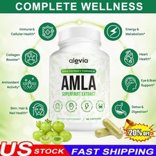 Alevia Organic Amla Capsules 1000mg Indian Gooseberry Antioxidant Supple
