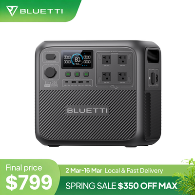 BLUETTI Elite 200V2 2600W 2073Wh Portable Power Station for RV