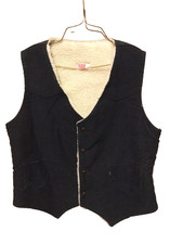 VTG Levis Western Wear, Corduroy Vest, Sherpa Cowboy Core Rugged Snaps L