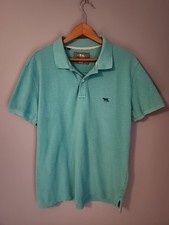 Rodd Gunn Polo Shirt Size Large Blue Slim Sports Fit short sleeve cotton
