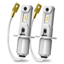 H3 Led Fog Light Bulb Conversion Kit Super Bright Canbus 3000k Yellow 12set