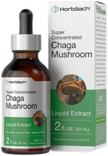 Chaga Mushroom Liquid Extract  2 Fl Oz  Vegetarian, Alcohol Free  by Horbaach