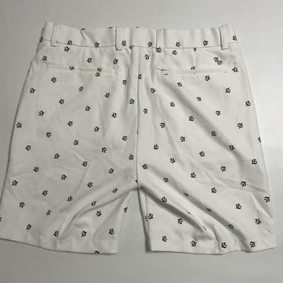 G/Fore G Fore Print Shorts Mens 32 x 8 White Mini Gs All Over Print Performance