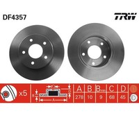 2 St. Bremsscheibe Trw DF4357 FüR Nissan Primera Hatchback