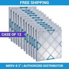 12-Pack 2" MANY SIZES MERV 8 Koch Pleated Air Filters HVAC Furnace AC