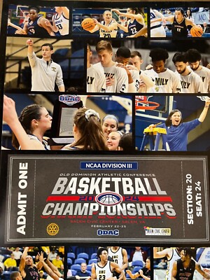 2024 MENS WOMENS ODAC DIVISION III Basketball Tournament Game Program FINAL FOUR