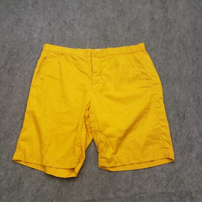 Marni x H&M Shorts Womens 38 Yellow Chino Mid Rise Pockets