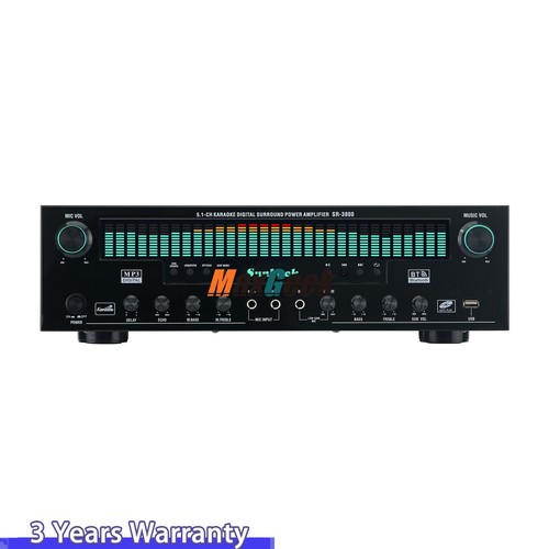 SR-3800 1000W 220V Bluetooth Amplifier 5.1CH Karaoke Digital Surround Power Amp - Picture 2 of 7