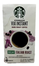 Starbucks Decaf Italian Via Instant Coffee - 12 Packets Per Box - Exp July 2026