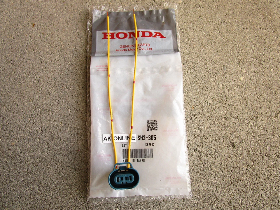 FITS: 92 - 96 HONDA PRELUDE FRONT HEADLIGHT HIGH-BEAM PIGTAIL CONNECTOR OEM NEW - Imagem 2 de 4