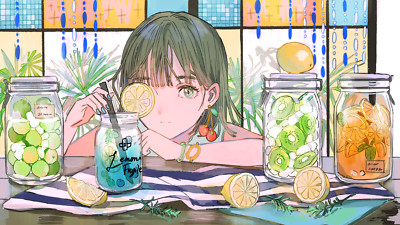 Anime girls digital art artwork 2d portrait qooo003 Play Gaming Mat Desk