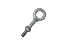 Steel Eyebolt Not For Lifting Galvanized Finish 15" Length Threads Imported