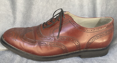 Mens Rockport leather shoes with ties Brown Dressports 9.5 